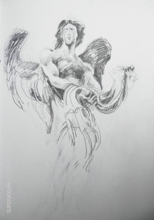 san angelo bridge 2 dessin roma