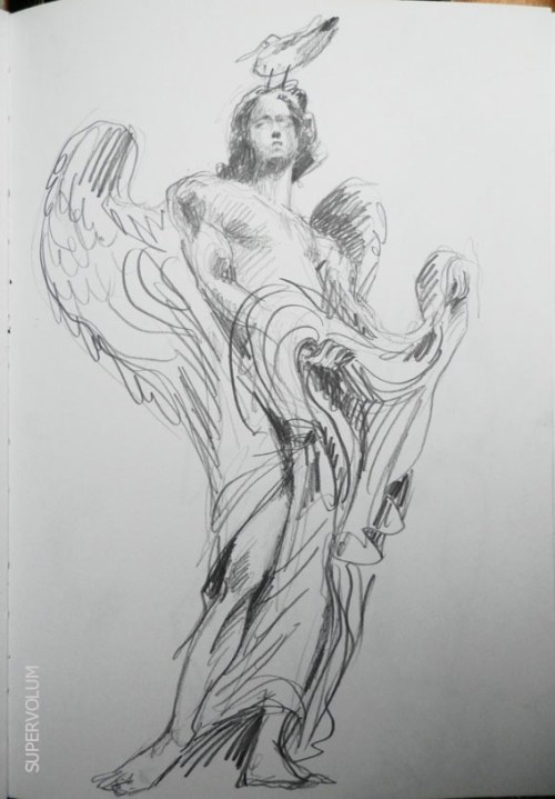 san Angelo bridge dessin Roma