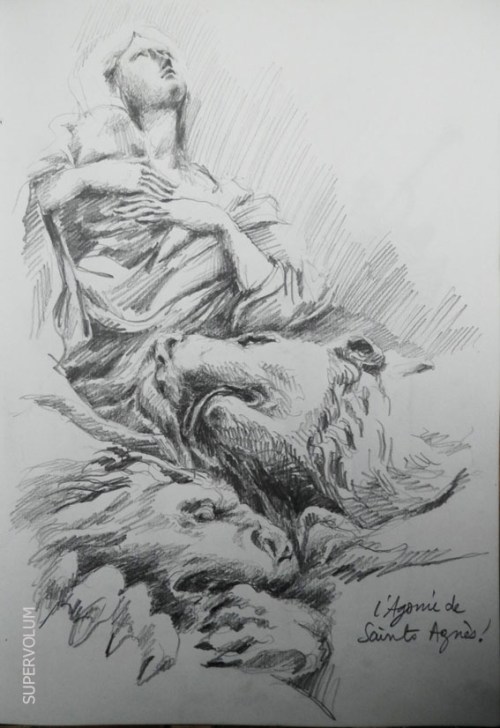 sainte Agnès dessin Roma