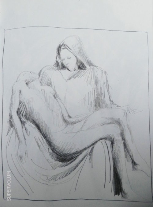 Piéta dessin Roma